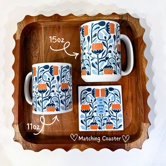 Blooming in the Wild - Dawn - Ceramic Coaster