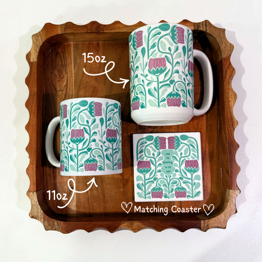 Blooming in the Wild - Noon - Ceramic Coaster