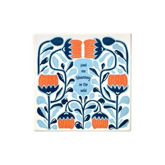 Blooming in the Wild - Dawn - Ceramic Coaster