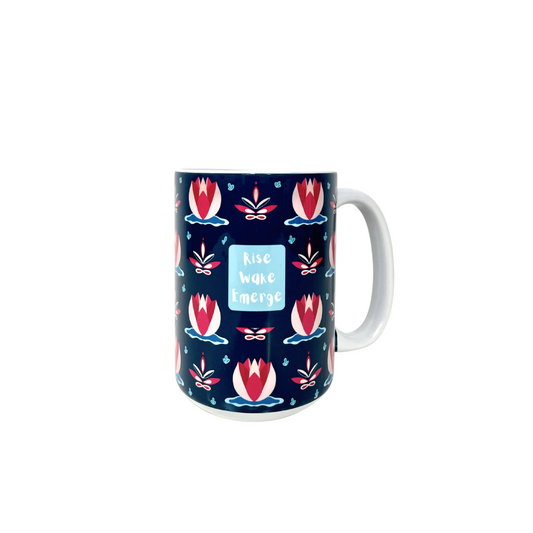 Rise Wake Emerge - 15oz Ceramic Mug