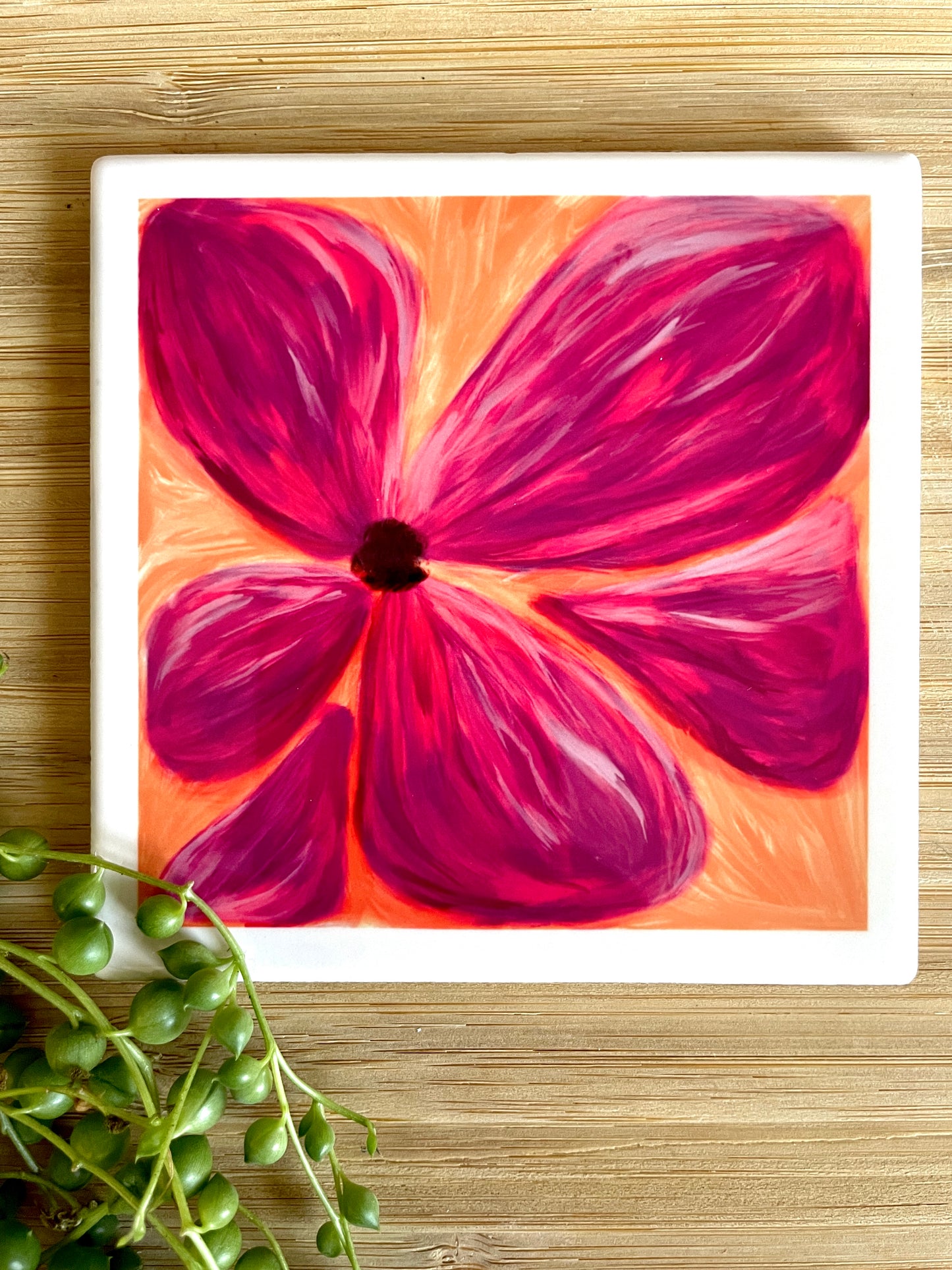 Pink Blossom - Ceramic Coaster