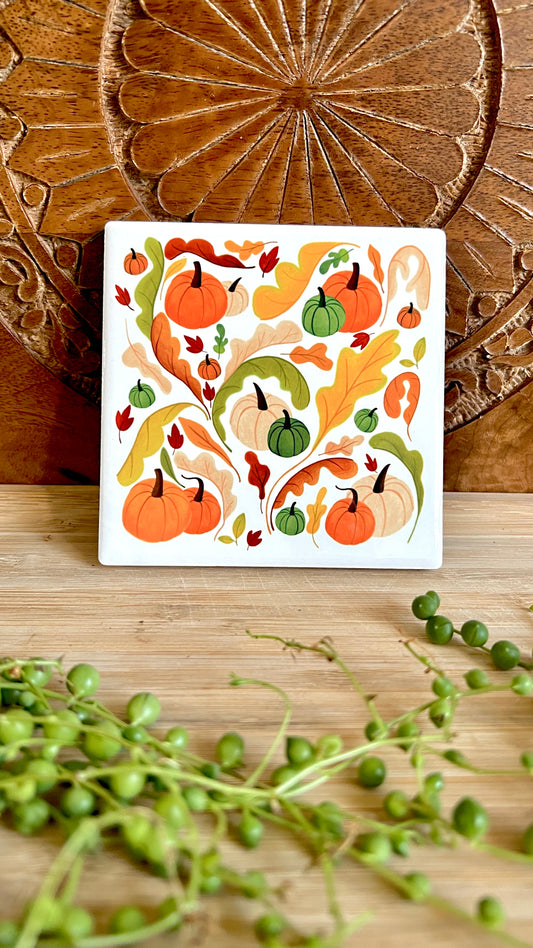 Pumpkin Patch - Ceramic Coaster