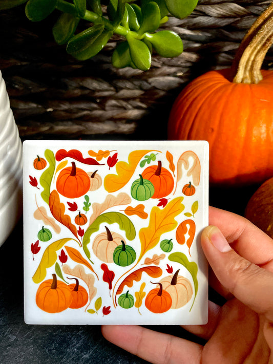 Pumpkin Patch - Ceramic Coaster