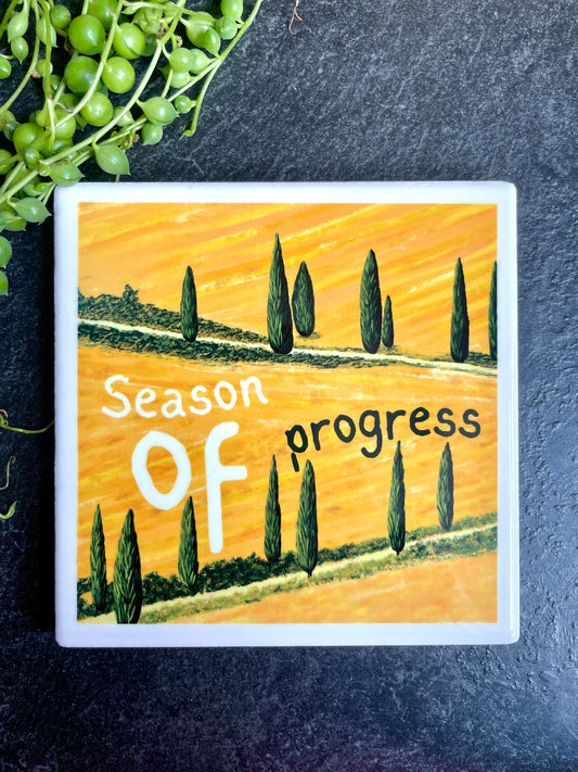Season of Progress - Ceramic Coaster