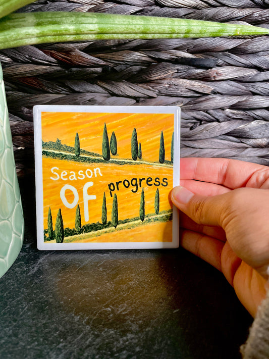 Season of Progress - Ceramic Coaster