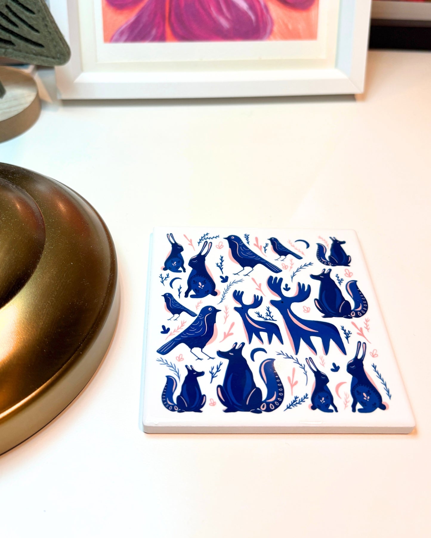 Nordic Animals Wonder - Ceramic Coaster