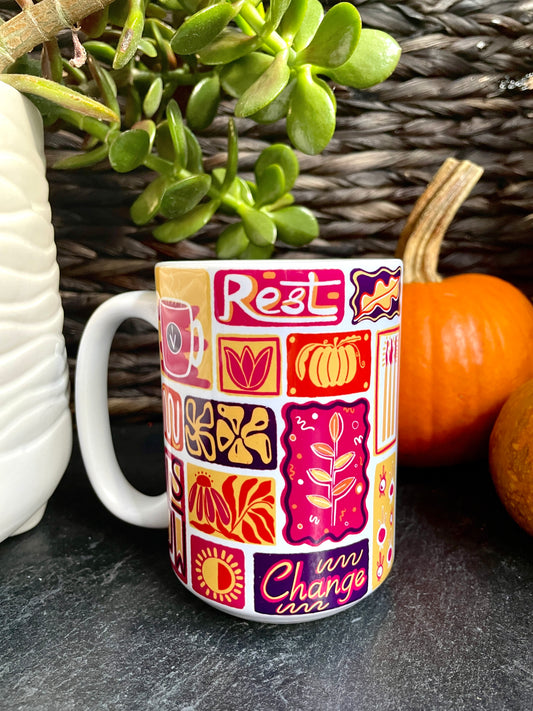 Fall Season Collage - 15oz Ceramic Mug
