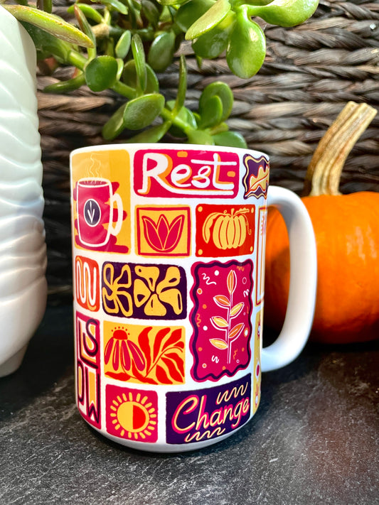 Fall Season Collage - 15oz Ceramic Mug
