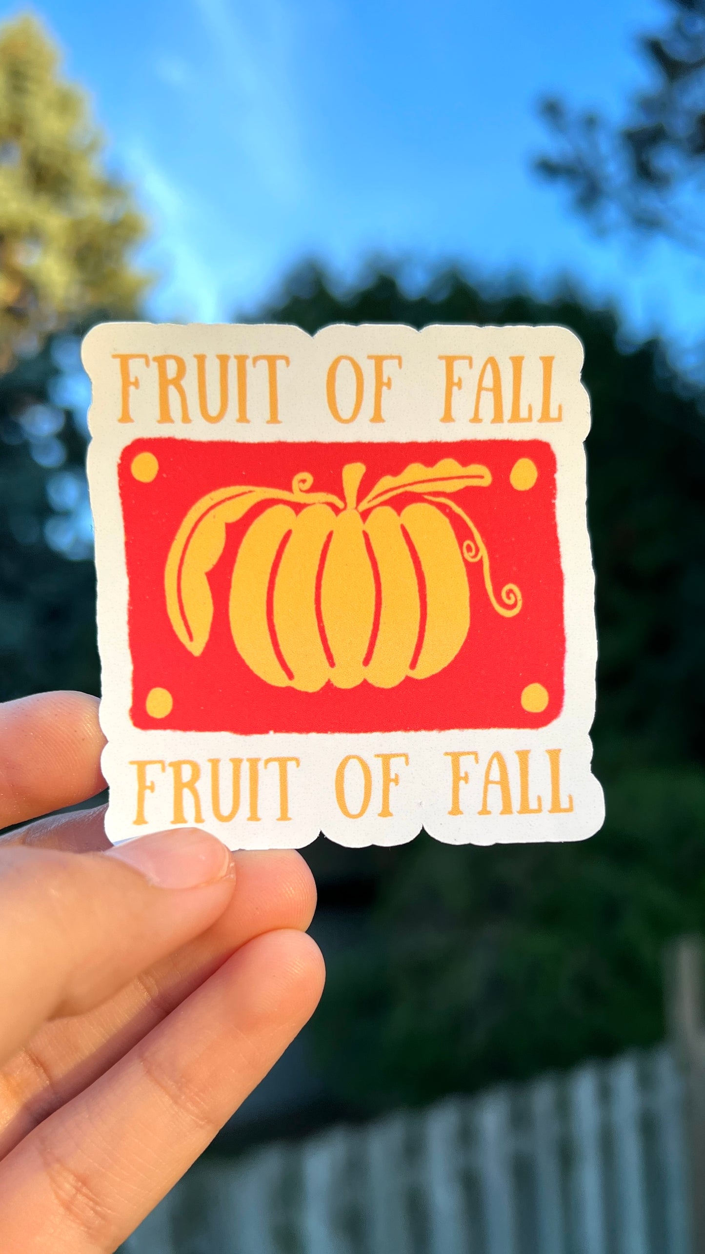 Fruit of Fall - Vinyl Sticker