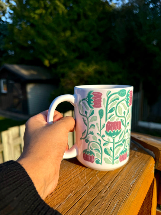 Blooming in the Wild - Noon - 15oz Ceramic Mug