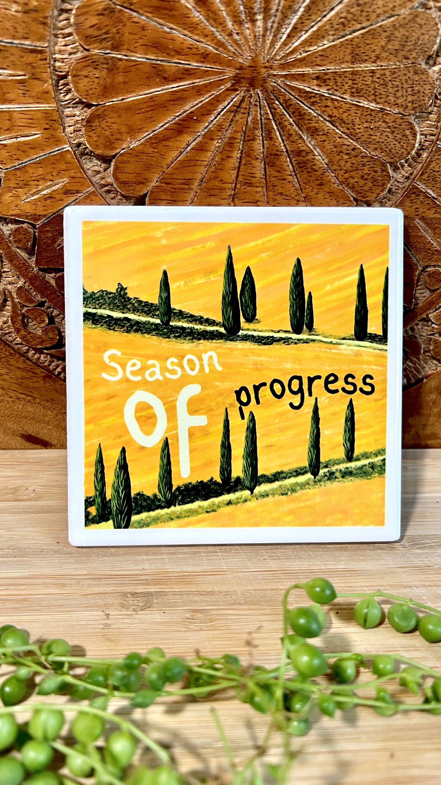 Season of Progress - Ceramic Coaster