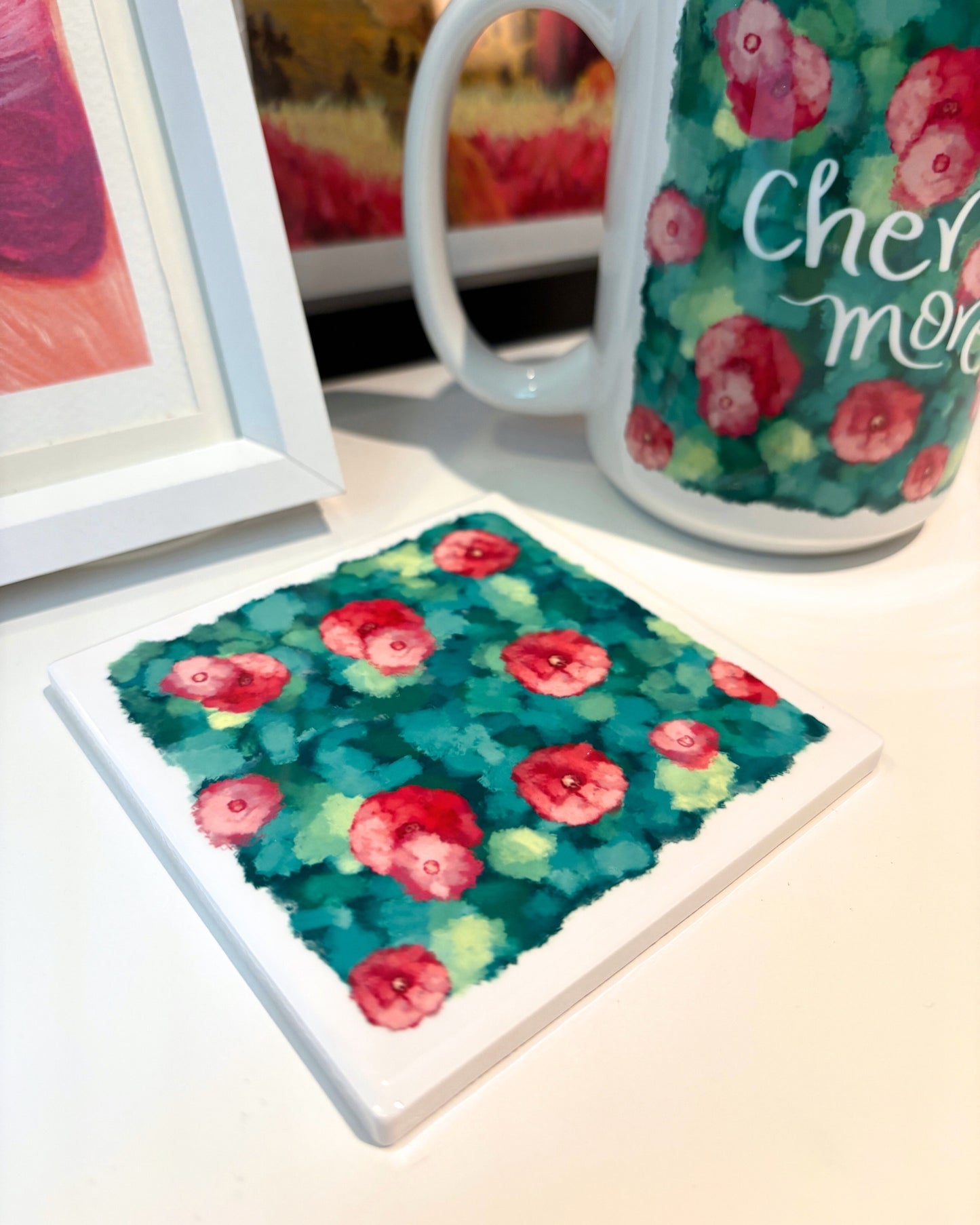 Cherish More - Ceramic Coaster