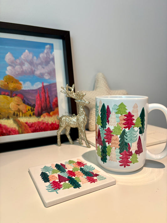 Winter Trees - Ceramic Coaster
