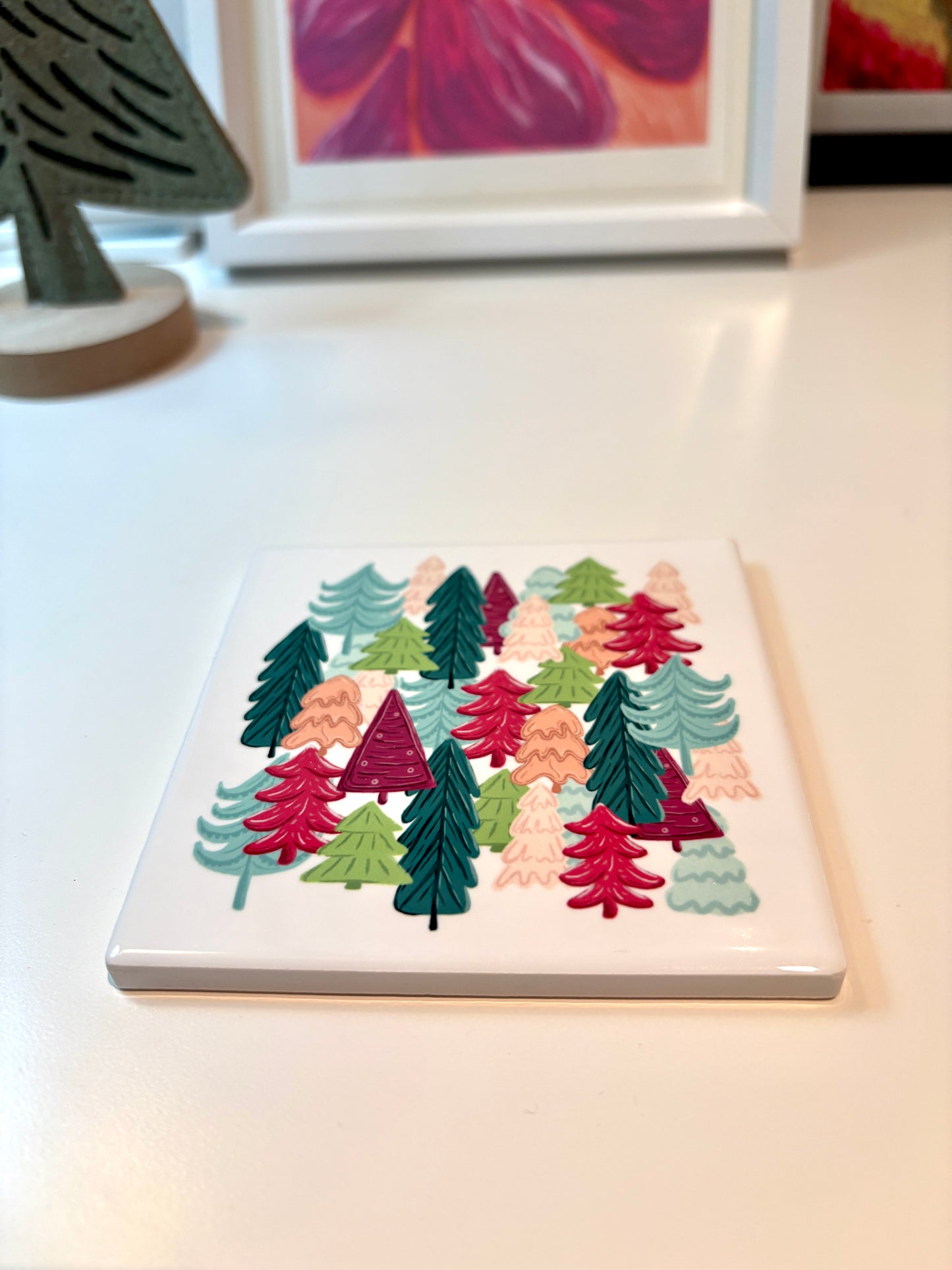Winter Trees - Ceramic Coaster